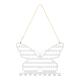 Maxbell Earring Wall Holder Organizer Earring Hanging Rack for Dresser Necklace Home White