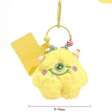 Maxbell Plush Keychain Lovely Portable Hanging Ornament for Handbag Purse Decoration Yellow