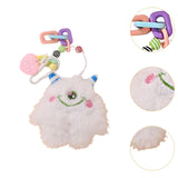 Maxbell Plush Keychain Lovely Portable Hanging Ornament for Handbag Purse Decoration White