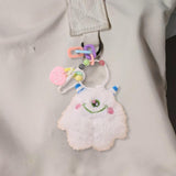 Maxbell Plush Keychain Lovely Portable Hanging Ornament for Handbag Purse Decoration White