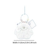 Maxbell Plush Keychain Lovely Portable Hanging Ornament for Handbag Purse Decoration White