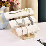 Bangle Bracelet Holder Jewelry Storage Organizer for Jewelry Store Tradeshow 3 Layers Beige