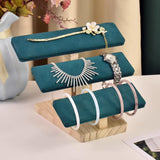 Bangle Bracelet Holder Jewelry Storage Organizer for Jewelry Store Tradeshow 3 Layers Green