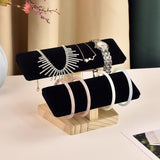 Bangle Bracelet Holder Jewelry Storage Organizer for Jewelry Store Tradeshow 2 Layers Black