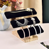 Bangle Bracelet Holder Jewelry Storage Organizer for Jewelry Store Tradeshow 3 Layers Black