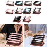 Maxbell Rings Display Stand Jewelry Organizer for Dressing Table Countertop Tabletop Beige 22x10.5x9.5cm