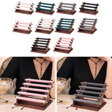 Maxbell Rings Display Stand Jewelry Organizer for Dressing Table Countertop Tabletop Beige 22x10.5x9.5cm