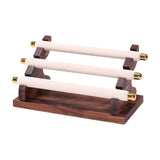 Maxbell Rings Display Stand Jewelry Organizer for Dressing Table Countertop Tabletop Beige 22x10.5x9.5cm