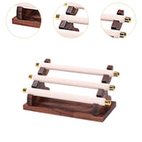 Maxbell Rings Display Stand Jewelry Organizer for Dressing Table Countertop Tabletop Beige 22x10.5x9.5cm