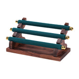 Maxbell Rings Display Stand Jewelry Organizer for Dressing Table Countertop Tabletop Green 22x10.5x9.5cm