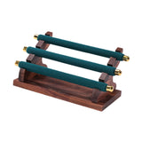 Maxbell Rings Display Stand Jewelry Organizer for Dressing Table Countertop Tabletop Green 22x10.5x9.5cm