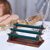 Maxbell Rings Display Stand Jewelry Organizer for Dressing Table Countertop Tabletop Green 22x10.5x9.5cm