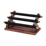 Maxbell Rings Display Stand Jewelry Organizer for Dressing Table Countertop Tabletop Black 22x10.5x9.5cm