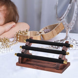 Maxbell Rings Display Stand Jewelry Organizer for Dressing Table Countertop Tabletop Black 22x10.5x9.5cm