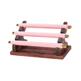 Maxbell Rings Display Stand Jewelry Organizer for Dressing Table Countertop Tabletop Pink 22x10.5x9.5cm