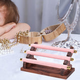 Maxbell Rings Display Stand Jewelry Organizer for Dressing Table Countertop Tabletop Pink 22x10.5x9.5cm