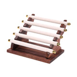 Maxbell Rings Display Stand Jewelry Organizer for Dressing Table Countertop Tabletop Beige 22x16.5x15.5cm