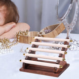 Maxbell Rings Display Stand Jewelry Organizer for Dressing Table Countertop Tabletop Beige 22x16.5x15.5cm