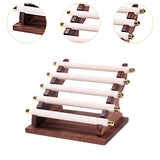 Maxbell Rings Display Stand Jewelry Organizer for Dressing Table Countertop Tabletop Beige 22x16.5x15.5cm