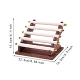 Maxbell Rings Display Stand Jewelry Organizer for Dressing Table Countertop Tabletop Beige 22x16.5x15.5cm