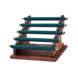Maxbell Rings Display Stand Jewelry Organizer for Dressing Table Countertop Tabletop Green 22x16.5x15.5cm