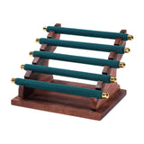 Maxbell Rings Display Stand Jewelry Organizer for Dressing Table Countertop Tabletop Green 22x16.5x15.5cm