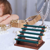 Maxbell Rings Display Stand Jewelry Organizer for Dressing Table Countertop Tabletop Green 22x16.5x15.5cm