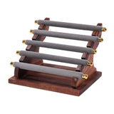 Maxbell Rings Display Stand Jewelry Organizer for Dressing Table Countertop Tabletop Gray 22x16.5x15.5cm