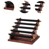 Maxbell Rings Display Stand Jewelry Organizer for Dressing Table Countertop Tabletop Black 22x16.5x15.5cm