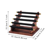 Maxbell Rings Display Stand Jewelry Organizer for Dressing Table Countertop Tabletop Black 22x16.5x15.5cm