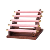 Maxbell Rings Display Stand Jewelry Organizer for Dressing Table Countertop Tabletop Pink 22x16.5x15.5cm
