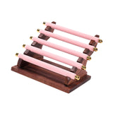 Maxbell Rings Display Stand Jewelry Organizer for Dressing Table Countertop Tabletop Pink 22x16.5x15.5cm