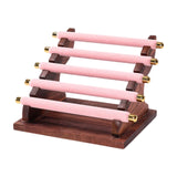 Maxbell Rings Display Stand Jewelry Organizer for Dressing Table Countertop Tabletop Pink 22x16.5x15.5cm