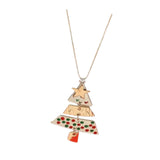 Christmas Tree Pendant Necklace Christmas Jewelry for Party Holiday Festive