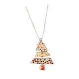 Christmas Tree Pendant Necklace Christmas Jewelry for Party Holiday Festive