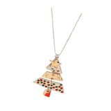 Christmas Tree Pendant Necklace Christmas Jewelry for Party Holiday Festive