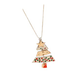 Christmas Tree Pendant Necklace Christmas Jewelry for Party Holiday Festive