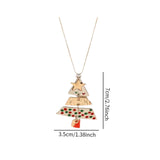 Christmas Tree Pendant Necklace Christmas Jewelry for Party Holiday Festive