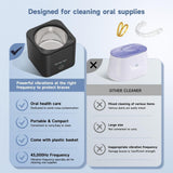 Maxbell Ultrasonic Retainer Cleaner Portable for Mouth Guard Toothbrush Heads