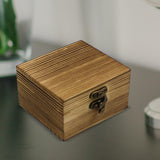 Wooden Jewelry Box Desktop Jewelry Storage Box for Rings Bracelets Necklaces Brown