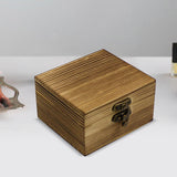 Wooden Jewelry Box Desktop Jewelry Storage Box for Rings Bracelets Necklaces Brown