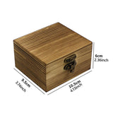 Wooden Jewelry Box Desktop Jewelry Storage Box for Rings Bracelets Necklaces Brown