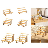 Display Riser Multi Tiers Riser Display Shelf for Figurines Dolls Sculptures 3 Tier 33 cm