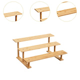 Display Riser Multi Tiers Riser Display Shelf for Figurines Dolls Sculptures 3 Tier 33 cm