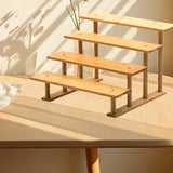 Maxbell Display Riser Multi Tiers Riser Display Shelf for Figurines Dolls Sculptures 4 Tier 33 cm