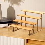 Maxbell Display Riser Multi Tiers Riser Display Shelf for Figurines Dolls Sculptures 4 Tier 33 cm