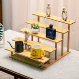 Maxbell Display Riser Multi Tiers Riser Display Shelf for Figurines Dolls Sculptures 5 Tier 40 cm