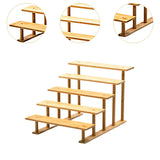 Maxbell Display Riser Multi Tiers Riser Display Shelf for Figurines Dolls Sculptures 5 Tier 40 cm