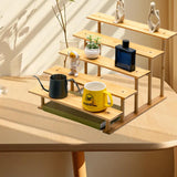 Maxbell Display Riser Multi Tiers Riser Display Shelf for Figurines Dolls Sculptures 5 Tier 40 cm