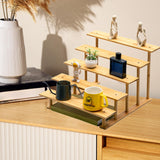 Maxbell Display Riser Multi Tiers Riser Display Shelf for Figurines Dolls Sculptures 5 Tier 40 cm